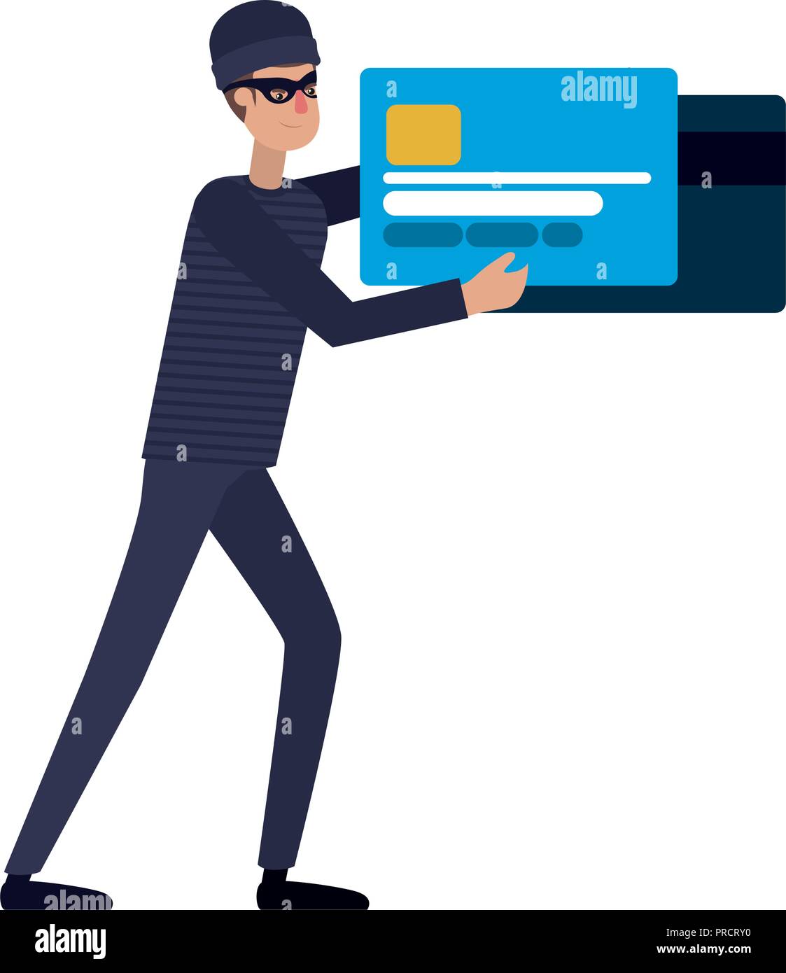hacker stealing information avatar character Stock Vector