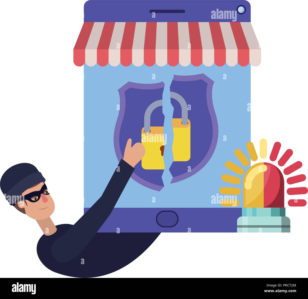 hacker stealing information avatar character Stock Vector