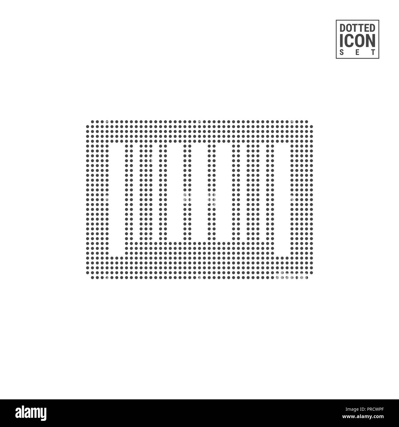 Barcode Dot Pattern Icon. Shopping Dotted Icon Isolated on White ...