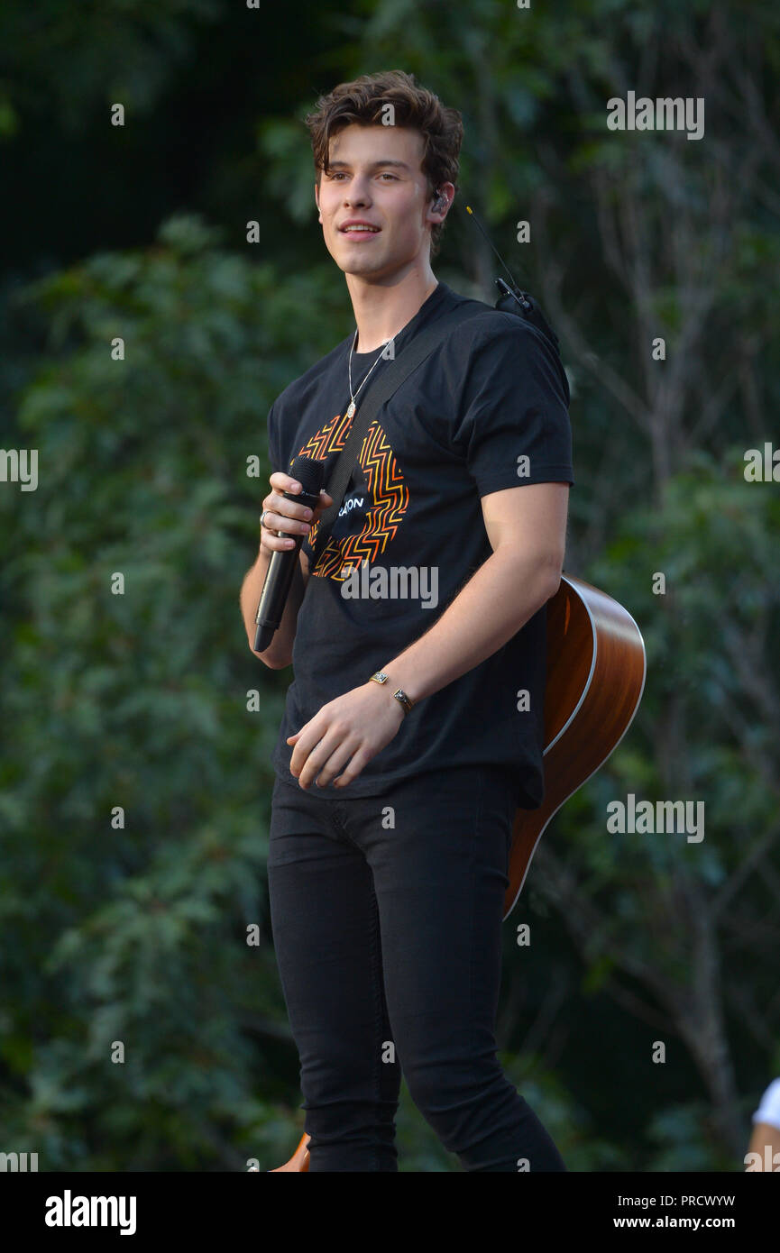 Shawn Mendes performs onstage during the 2018 Global Citizen Concert at