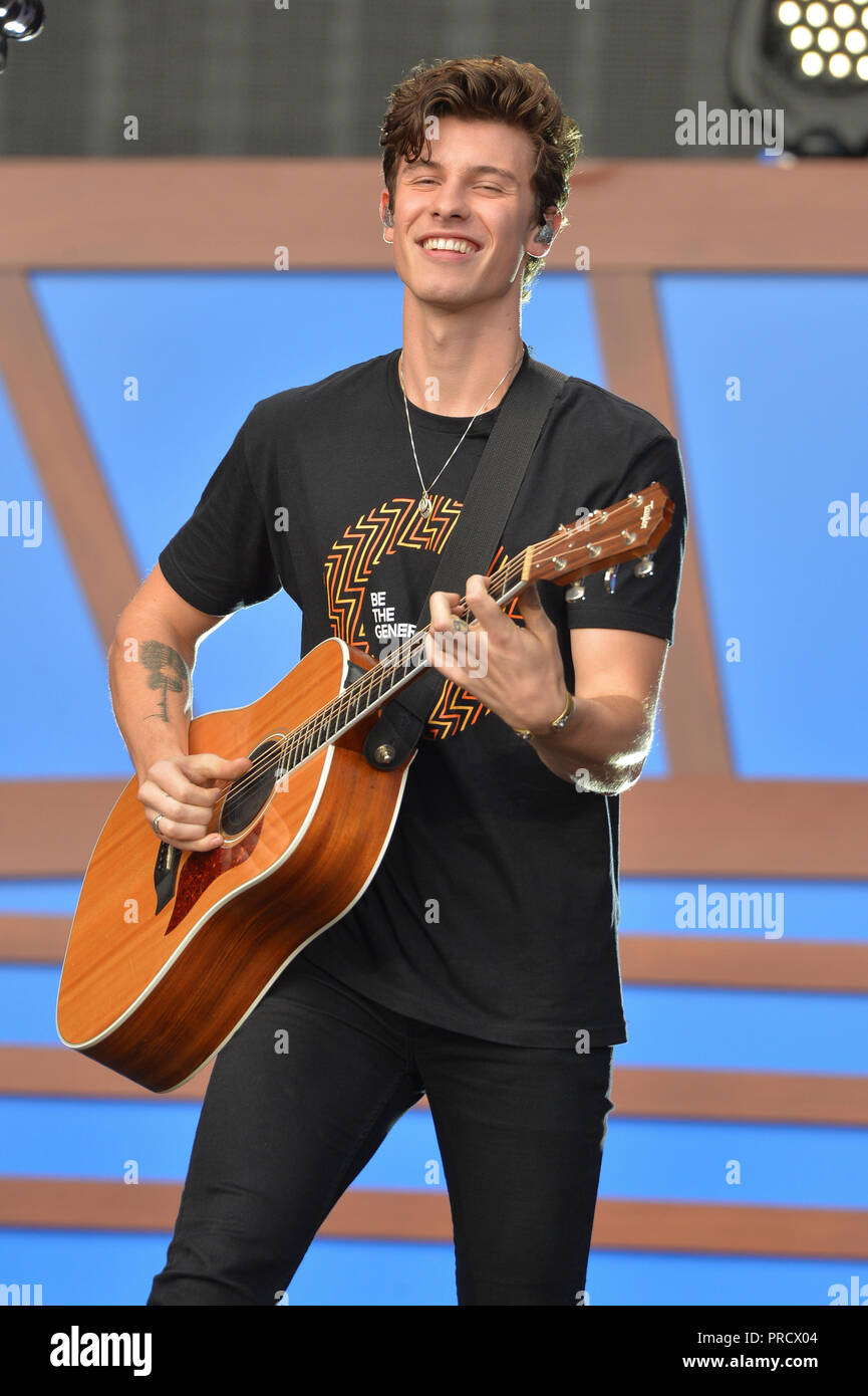 Shawn Mendes performs onstage during the 2018 Global Citizen Concert at
