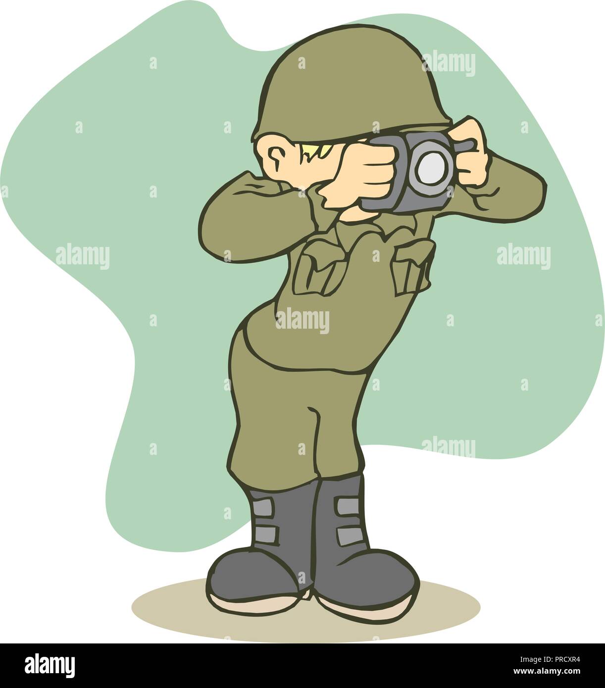 funny Army take Picture Illustration. vector Illustration Stock Vector  Image & Art - Alamy