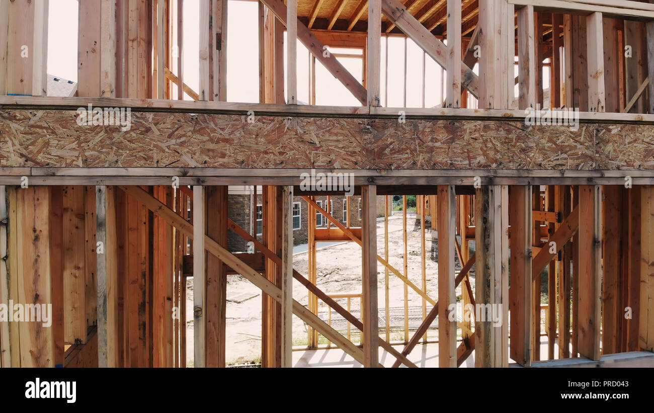 Building frame structure on a new development timber frame for a ...