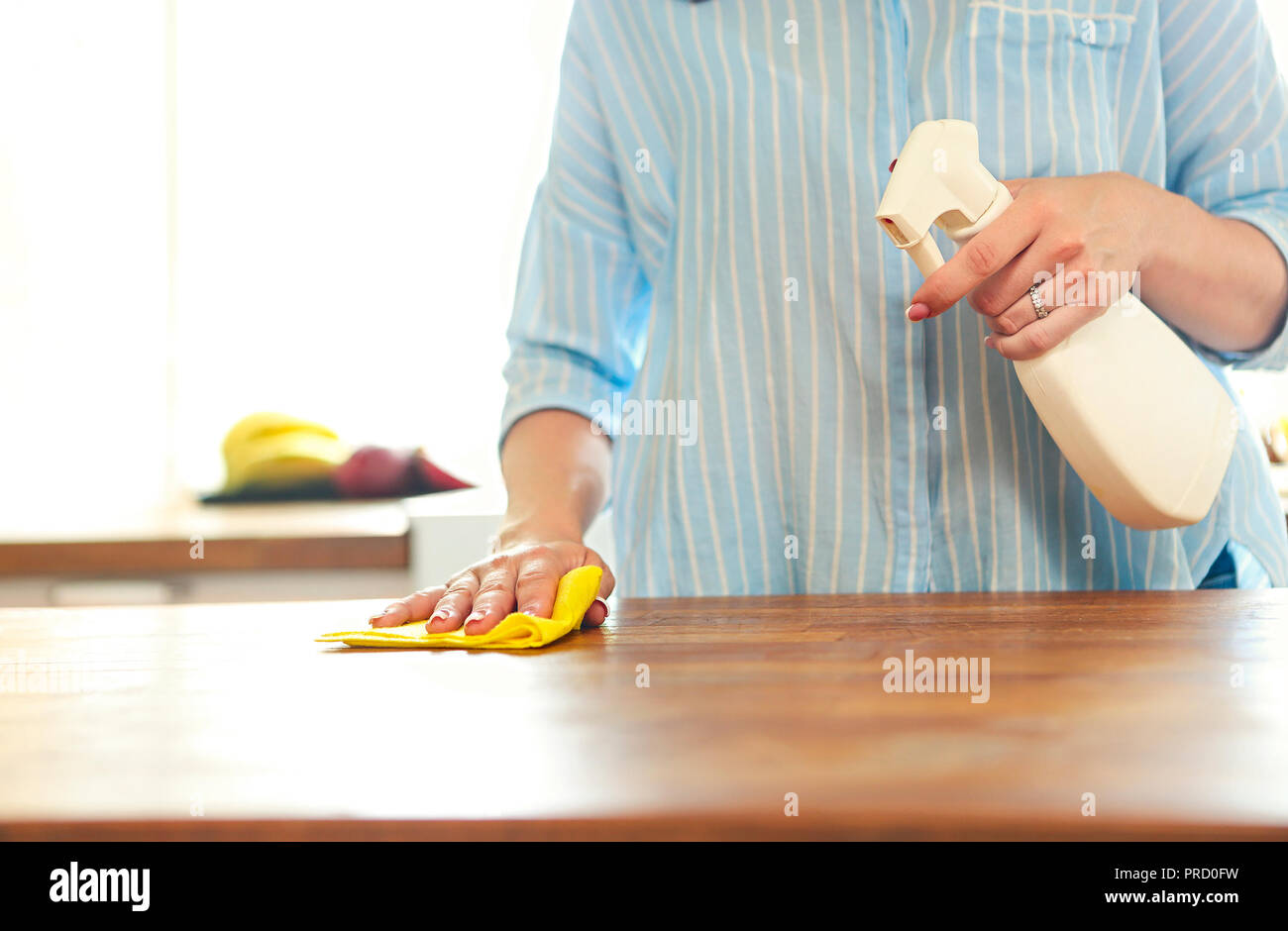Conceptual Image Of Kitchen Cleaning Close Up Of Human