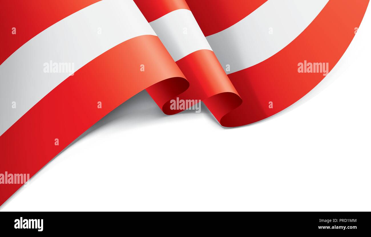 Austria flag, vector illustration on a white background Stock Vector ...