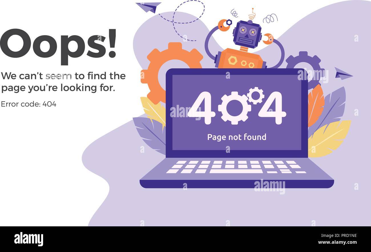 Error 404 unavailable web page. File not found. Business concept vector illustration Stock Vector
