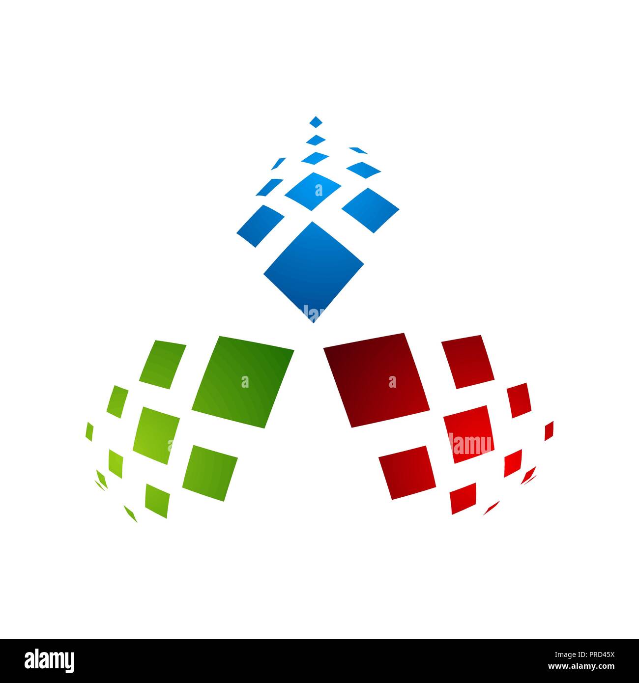 Vector abstract arrows icon. Modern design elements isolated on white. Simple logo elements Stock Vector