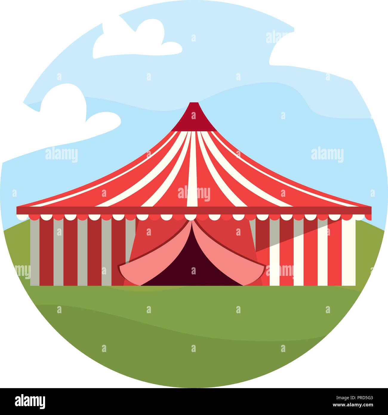 Outside big top circus tent Stock Vector Images - Alamy