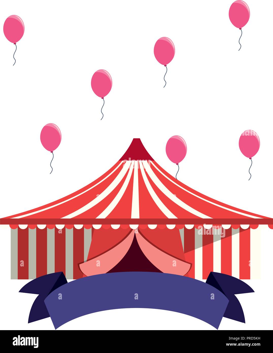 circus tent and balloons carnival vector illustration Stock Vector ...