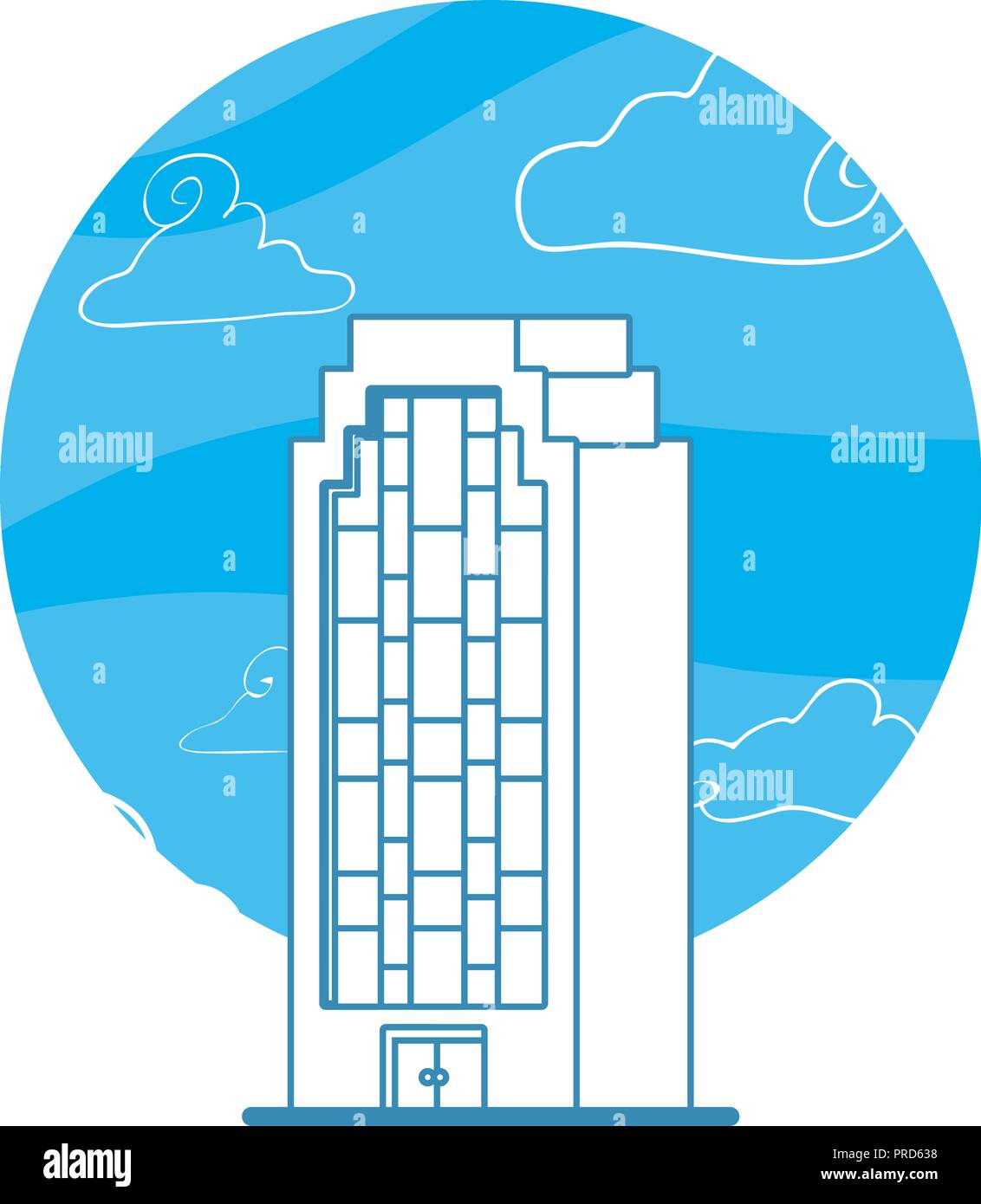 building architecture skyscraper structure design vector illustration ...
