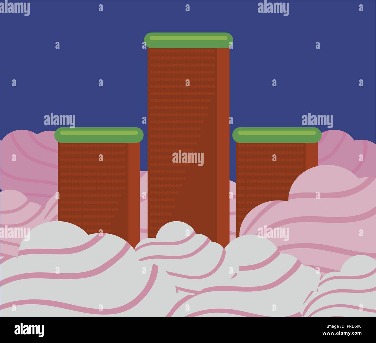 video game scenery sky clouds vector illustration Stock Vector Image ...