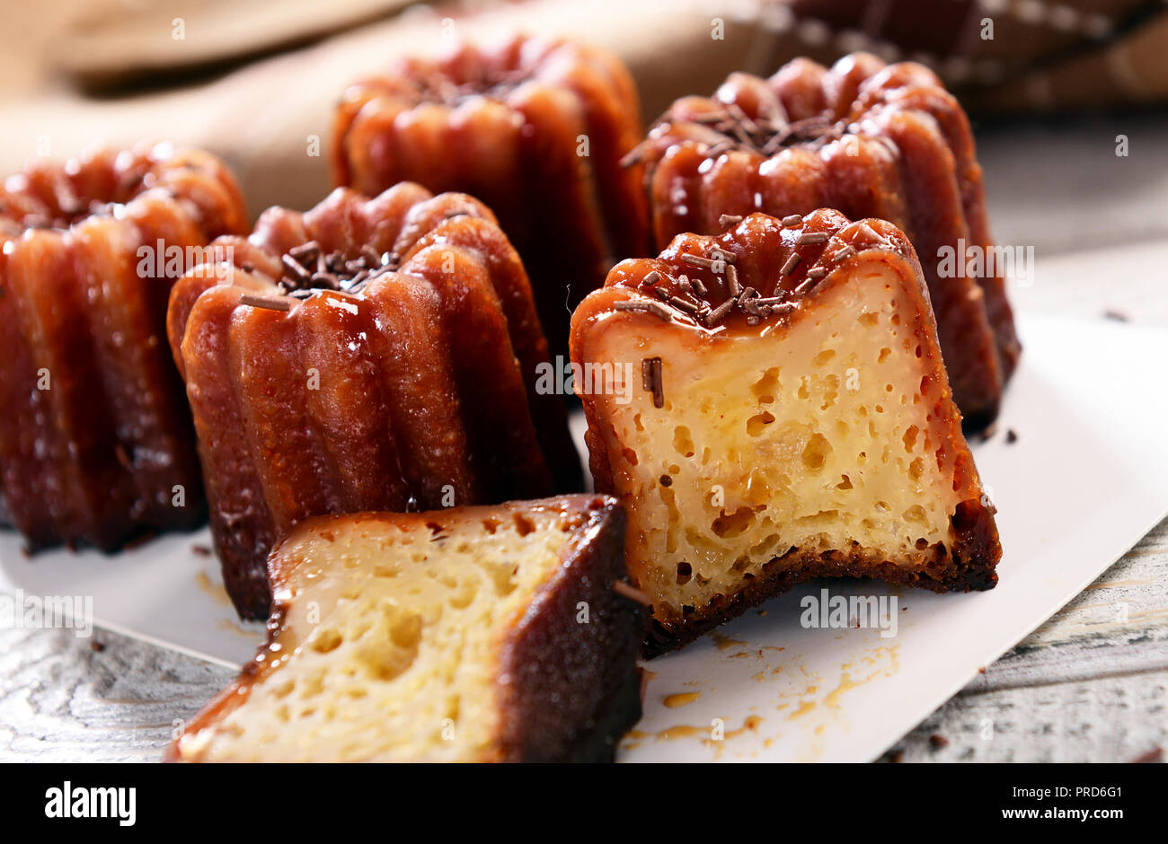 Caneles de bordeaux traditional French sweet dessert Stock Photo Alamy