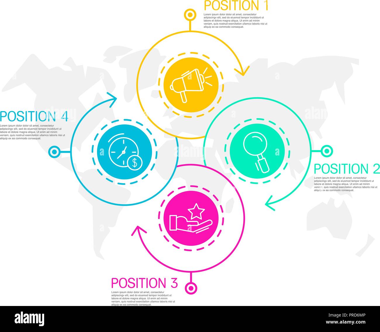 Modern and simple vector illustration. Four circles infographic ...
