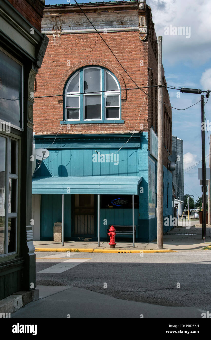 Historic downtown Atlanta on Route 66, Atlanta, Illinois, USA Stock