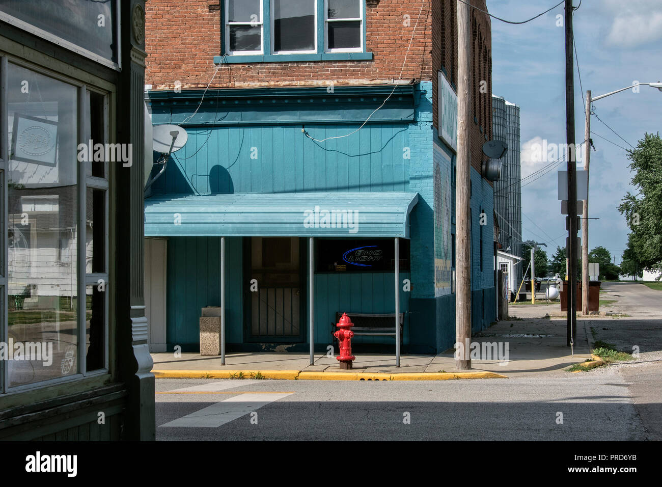 Historic downtown Atlanta on Route 66, Atlanta, Illinois, USA Stock