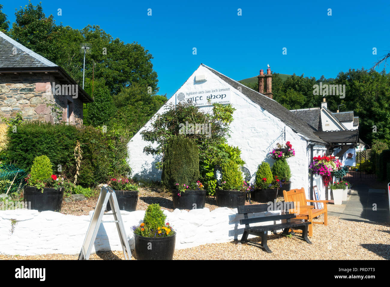Luss village, houses, Loch lomond, Stirlingshire, Scotland, UK Stock