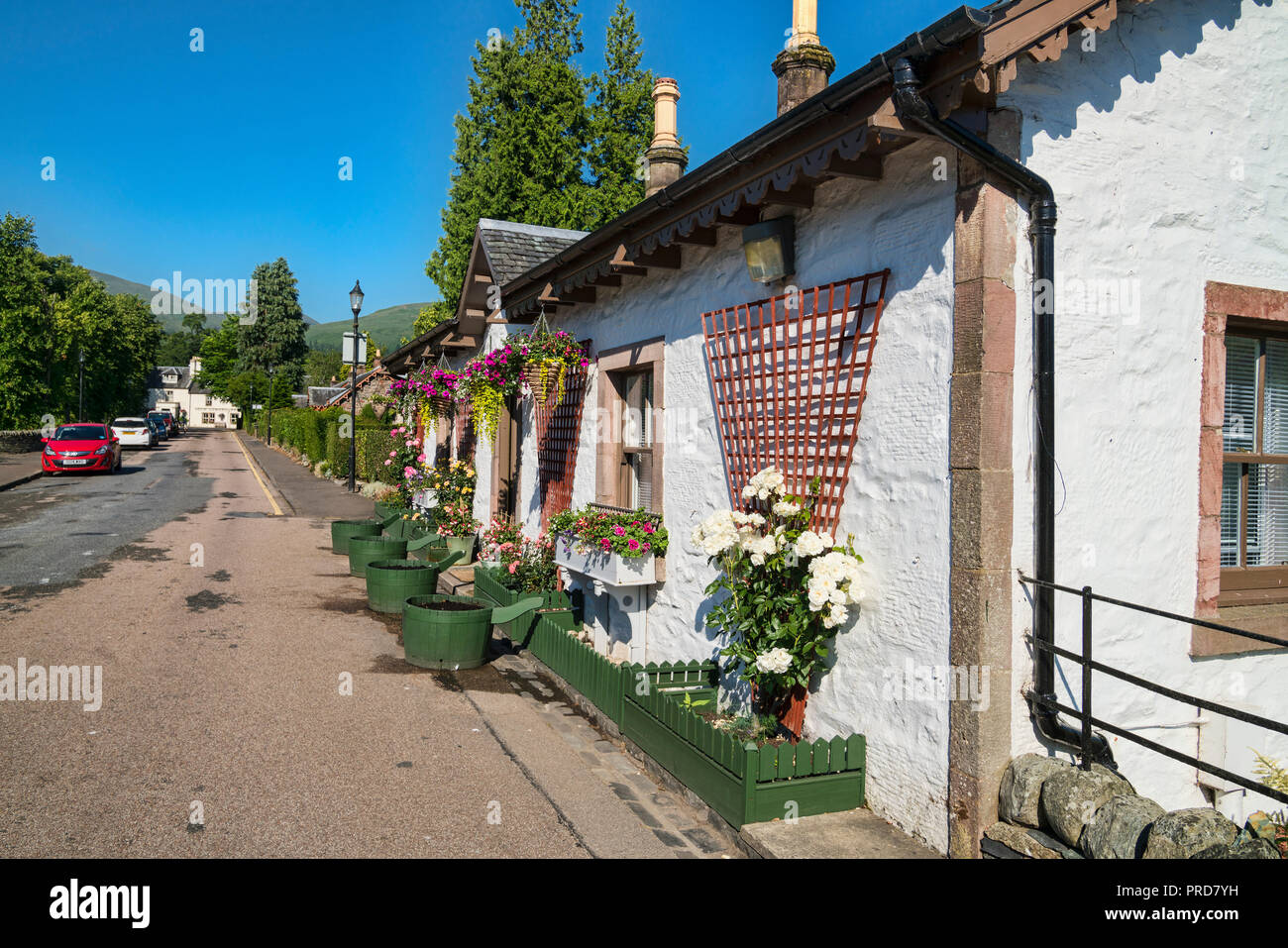 Luss village, houses, Loch lomond, Stirlingshire, Scotland, UK Stock