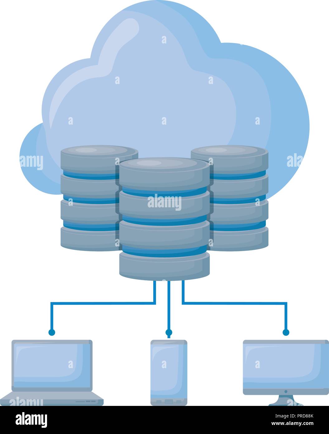 Cloud Data Center Computers Stock Vector Images - Alamy