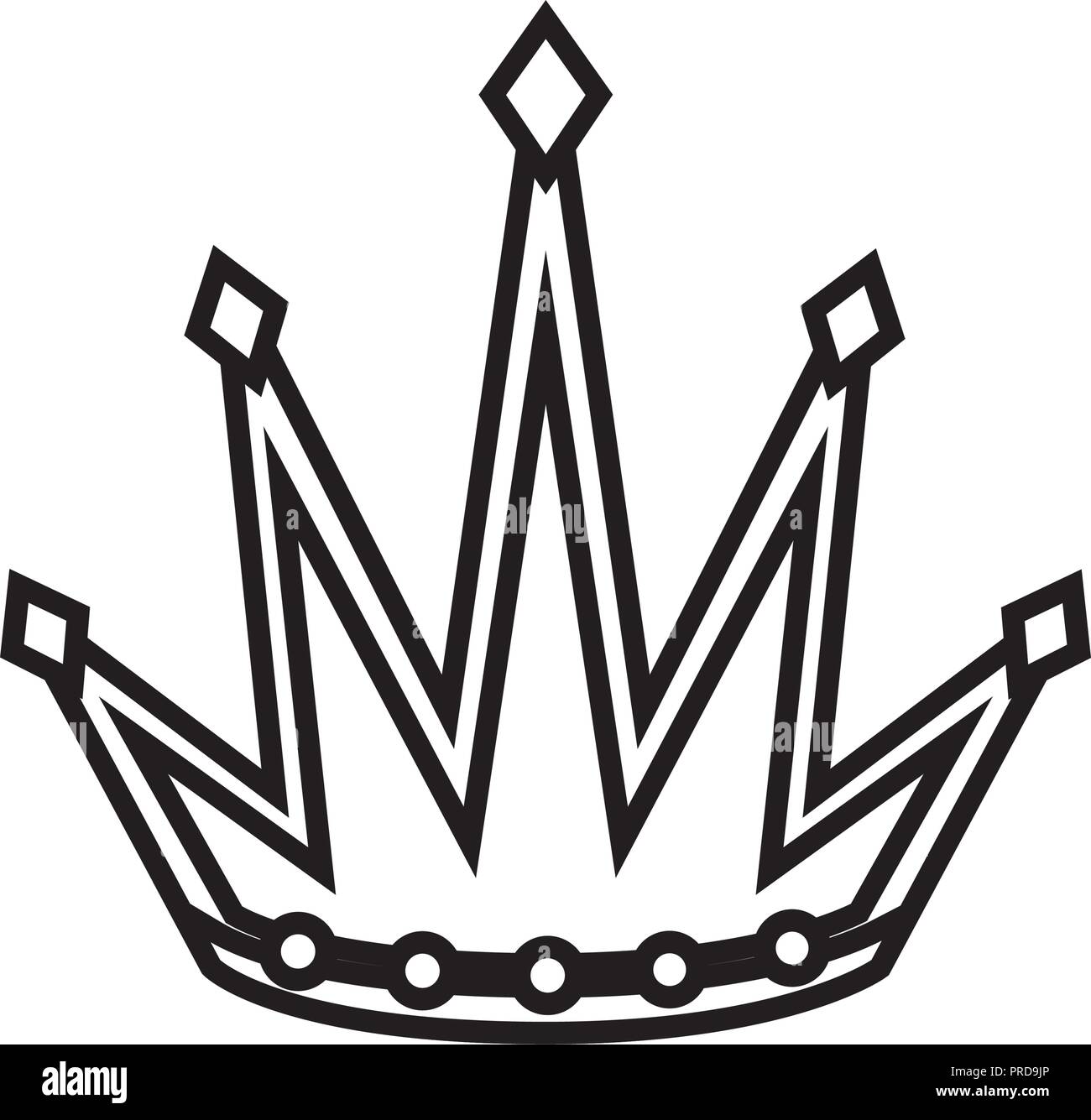 monarchical crown with gemstones vector illustration design Stock ...