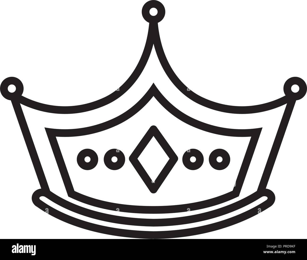 monarchical crown with gemstones vector illustration design Stock ...