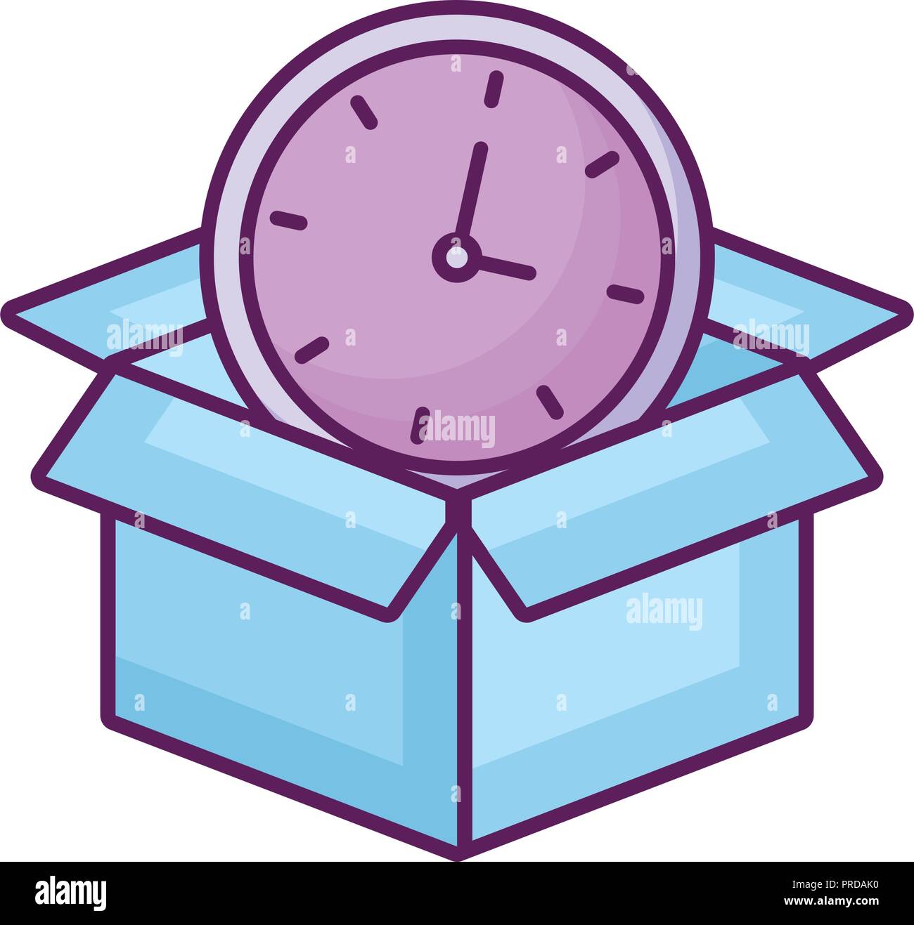 box with time clock vector illustration design Stock Vector Image & Art
