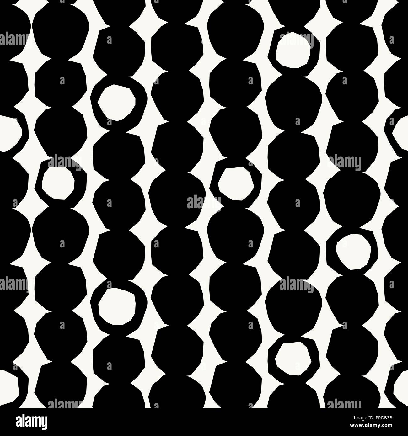 Seamless repeating pattern with abstract geometric shapes in black and ...