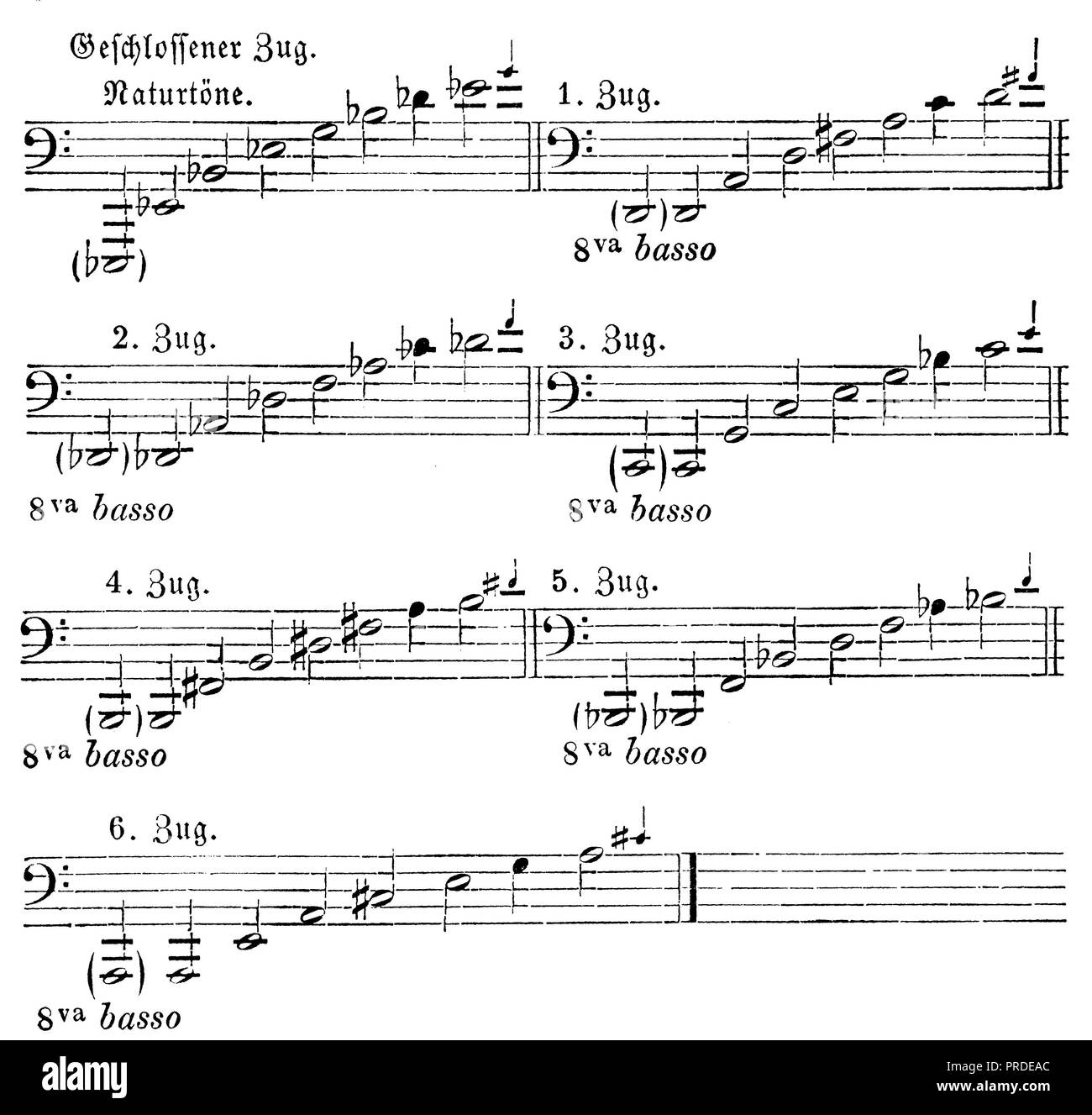 Sample of music notes, anonym 1890 Stock Photo Alamy