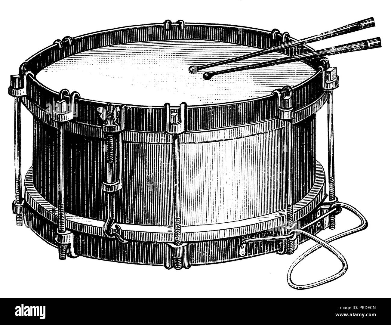 The small drum in a flat shape, anonym 1890 Stock Photo Alamy