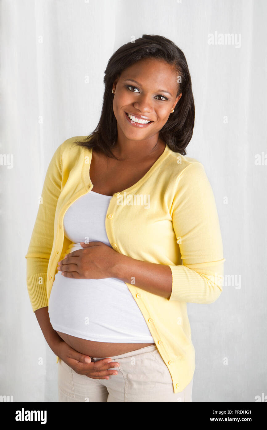 Black Woman Pregnant Belly
