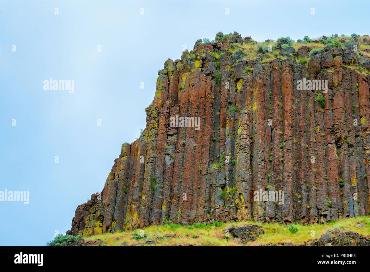 Basalt Rock formations in the Sheep Rock Unit in John Day Fossil Beds National Park in Kimberly, Oregon Stock Photo