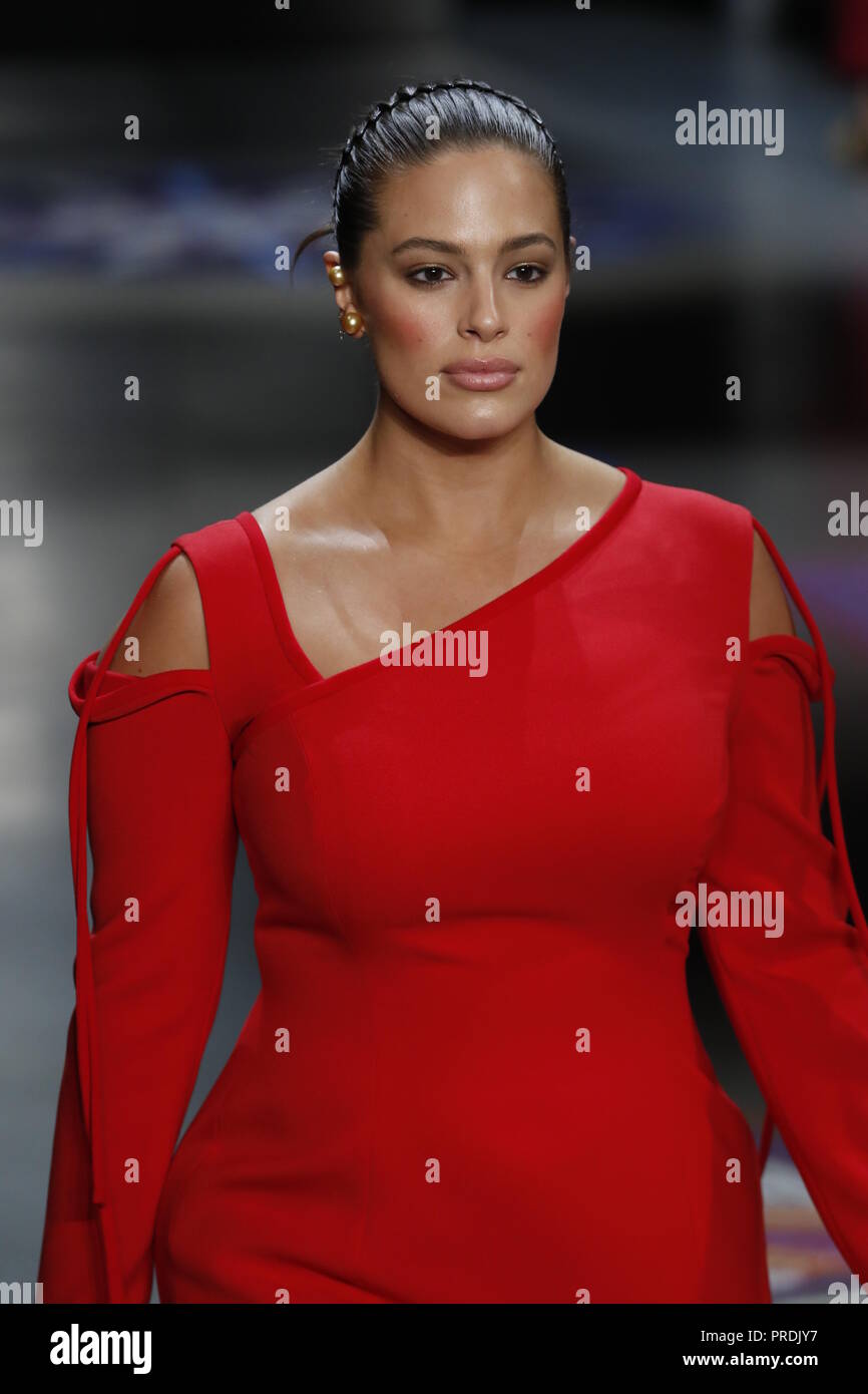 NEW YORK, NY - FEBRUARY 11: Ashley Graham walks the runway wearing ...