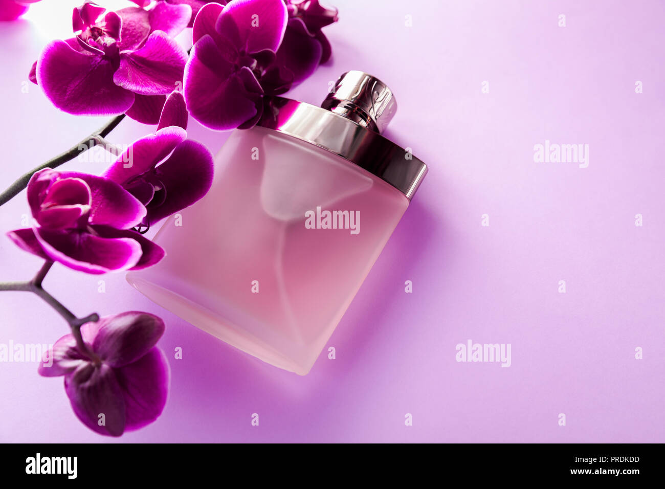 purple bottle of perfume