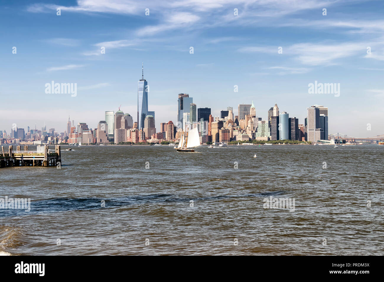 View of Manhattan bay Stock Photo Alamy
