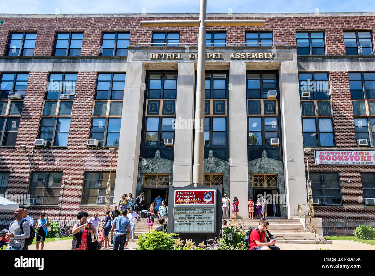 New York City, USA June 11, 2017 People going out bethel gospel