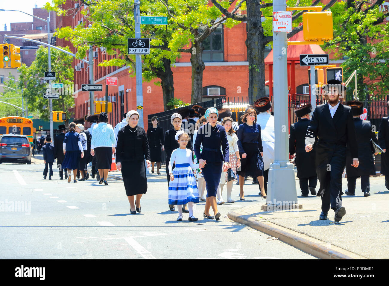 Orthodox Jews Wearing Special Clothes on Shabbat, in Williamsburg