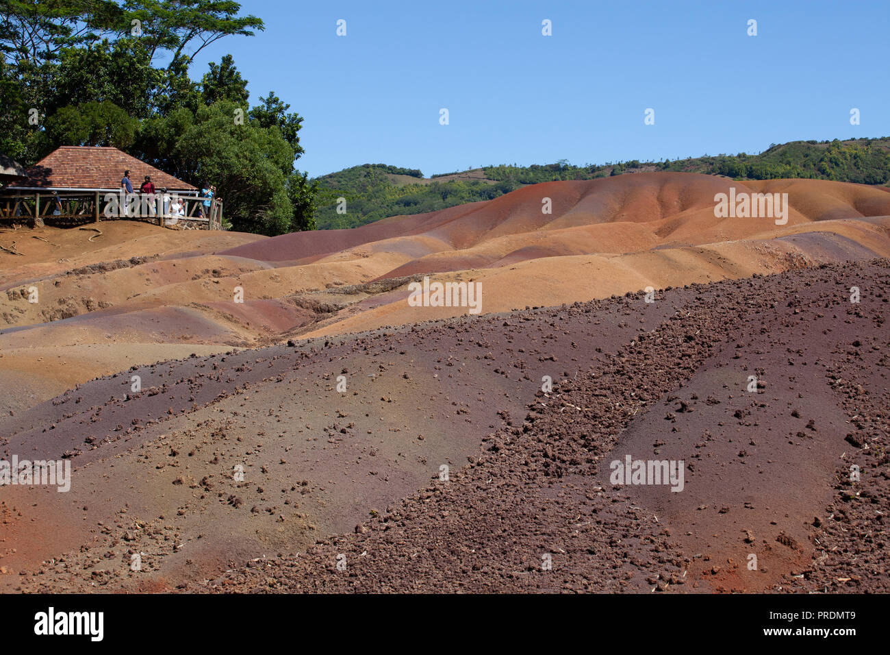 Mauritius, Seven coloured Earths, Chamarel Stock Photo