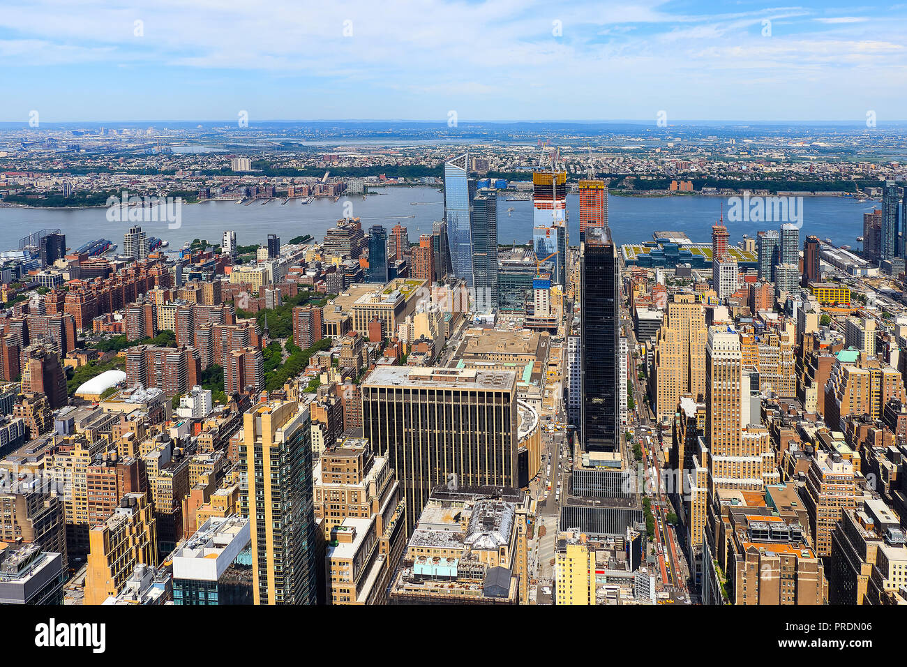 Aerial view of New York City Midtown west Manhattan Stock Photo - Alamy