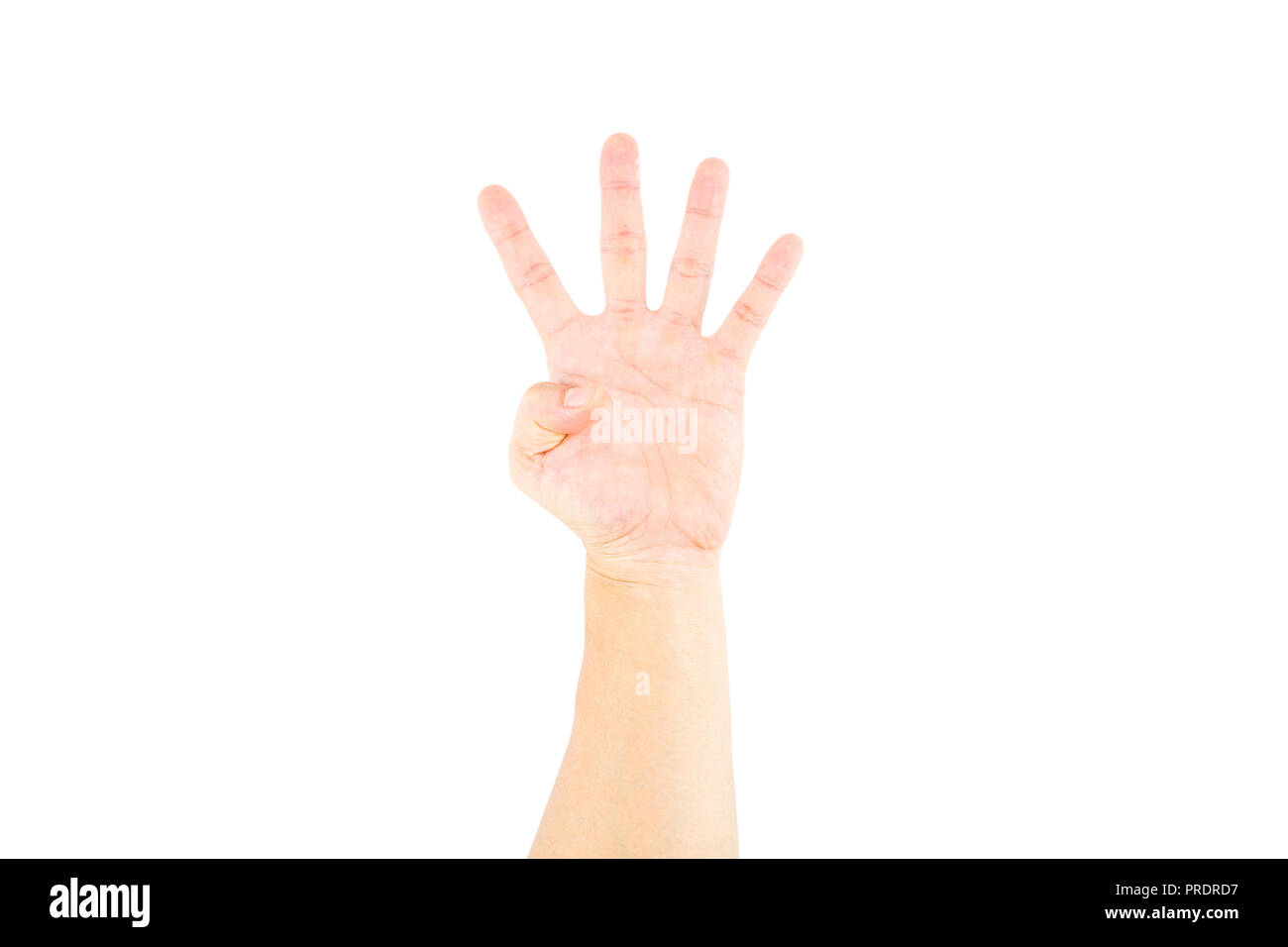 Holding Up 4 Fingers