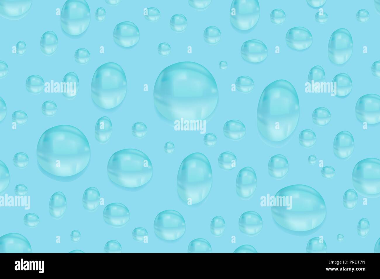 Water background with rain drops. Seamless pattern Stock Vector
