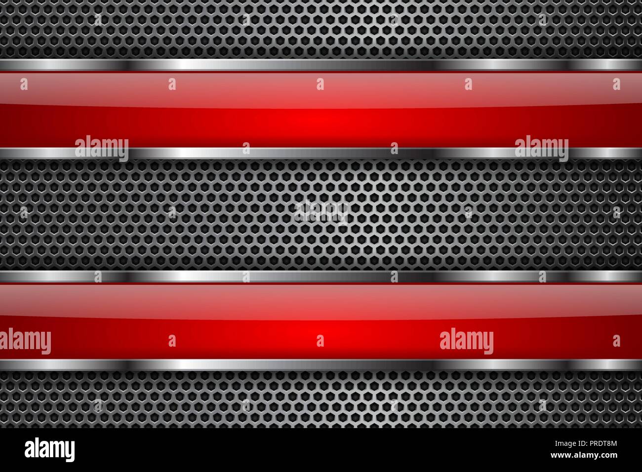 Metal perforated background with red glass plates Stock Vector Image ...