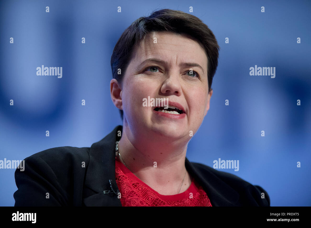 Birmingham, UK. 1st October 2018. Ruth Davidson, Leader of the Scottish ...