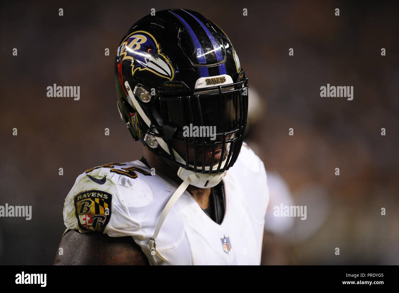 Pittsburgh, PA, USA. 30th Sep, 2018. Ravens #55 Terrell Suggs during the  Pittsburgh Steelers vs Baltimore Ravens game at Heinz Field in Pittsburgh,  PA. Jason Pohuski/CSM/Alamy Live News Stock Photo - Alamy