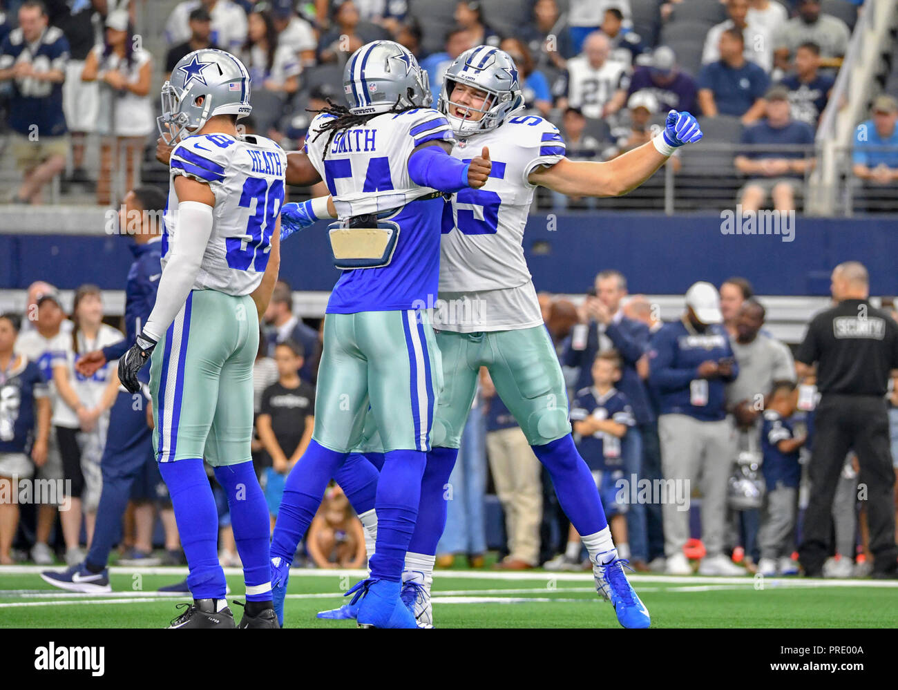 September 30, 2018 Dallas Cowboys linebacker Jaylon Smith 54 and