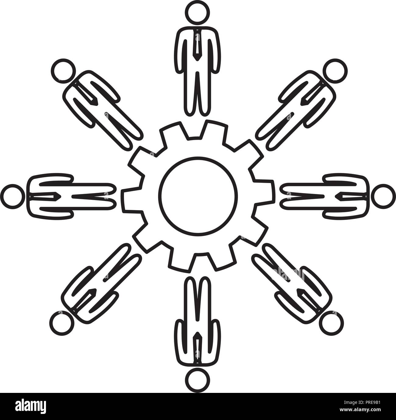 Gears team teamwork cogs cog Stock Vector Images - Alamy