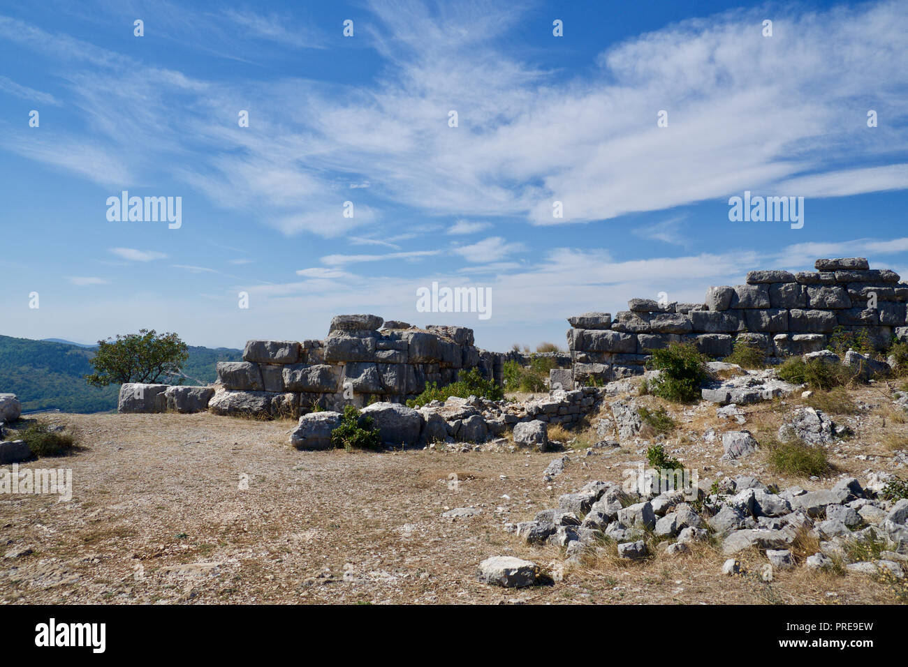 Daorson, remnants of acropolis of ancient Illyrian town in southern Bosnia and Herzegovina Stock Photo