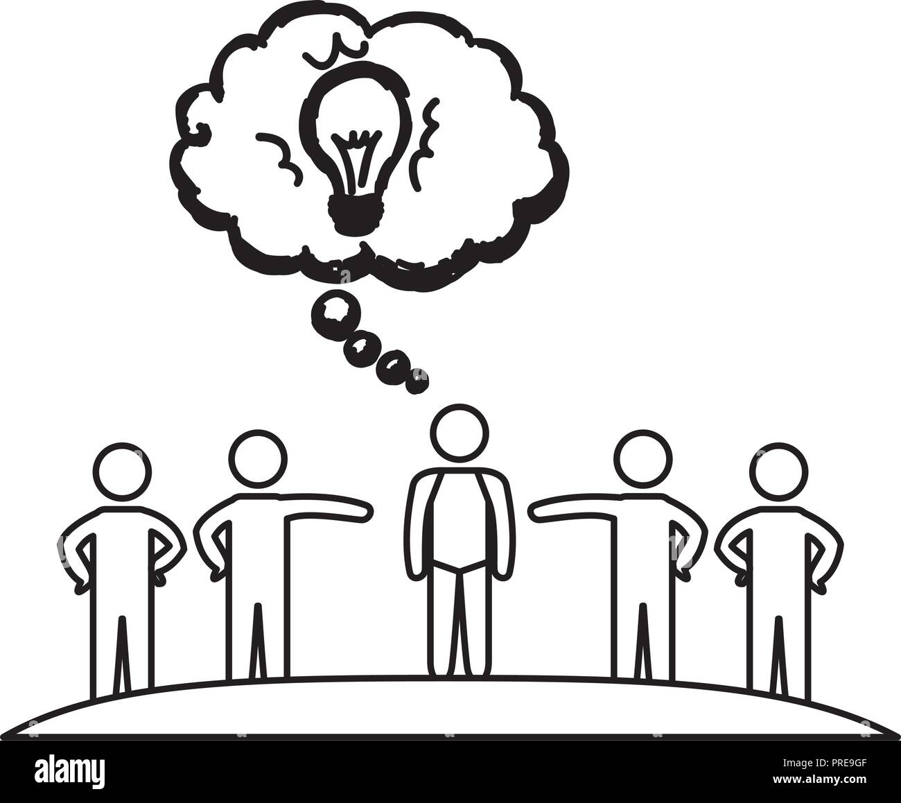 group of people with speech bubbles vector illustration design Stock ...