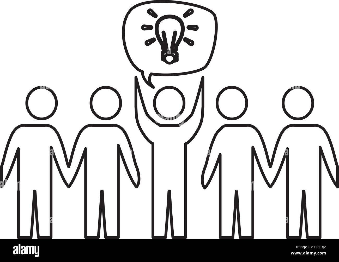 group of people with speech bubbles vector illustration design Stock ...