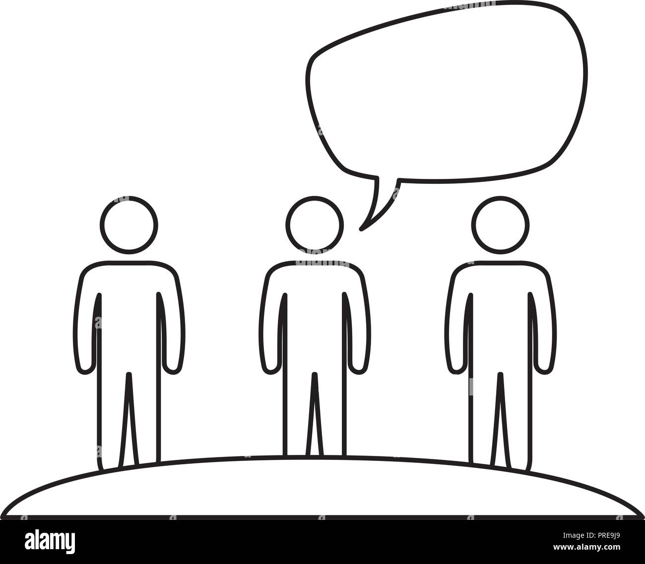 group of people with speech bubbles vector illustration design Stock ...