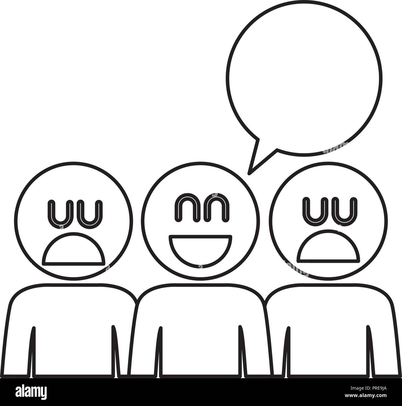 group of people with speech bubbles vector illustration design Stock ...