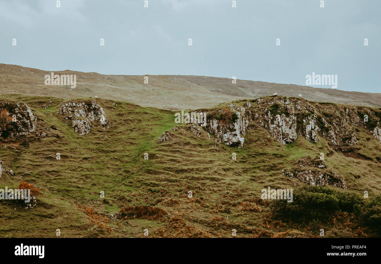 Photo of fairy glen, Isle of Skye. Stock Photo